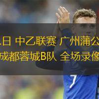 05月31日 中乙联赛 广州蒲公英德桦绿建vs成都蓉城B队 全场录像回放